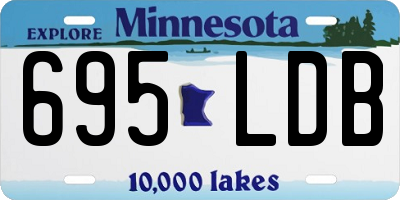 MN license plate 695LDB