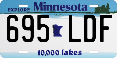 MN license plate 695LDF