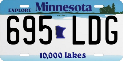 MN license plate 695LDG