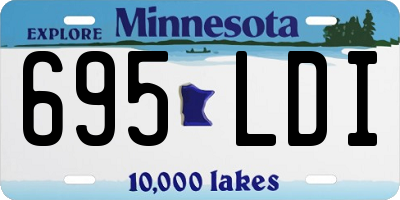 MN license plate 695LDI