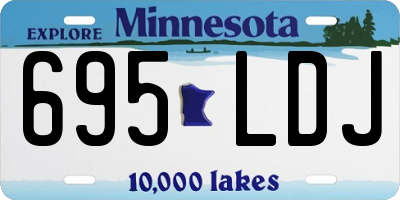 MN license plate 695LDJ