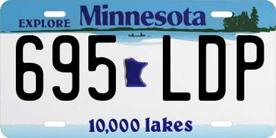 MN license plate 695LDP