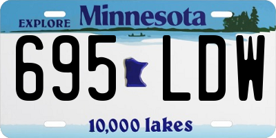 MN license plate 695LDW