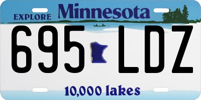 MN license plate 695LDZ