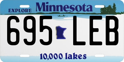 MN license plate 695LEB