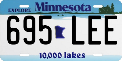 MN license plate 695LEE