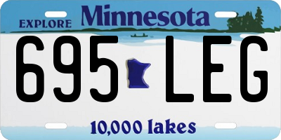 MN license plate 695LEG