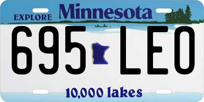MN license plate 695LEO