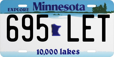 MN license plate 695LET
