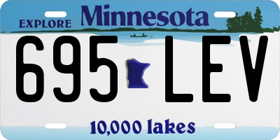 MN license plate 695LEV