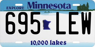 MN license plate 695LEW