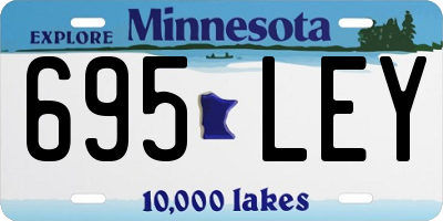 MN license plate 695LEY