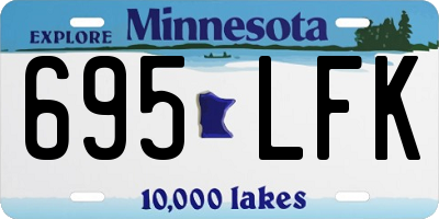 MN license plate 695LFK