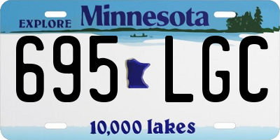 MN license plate 695LGC