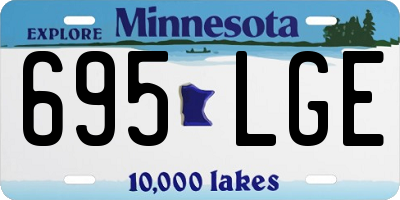 MN license plate 695LGE
