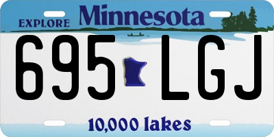 MN license plate 695LGJ