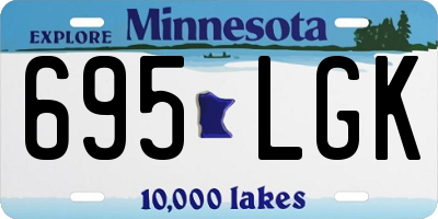 MN license plate 695LGK