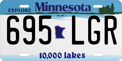 MN license plate 695LGR