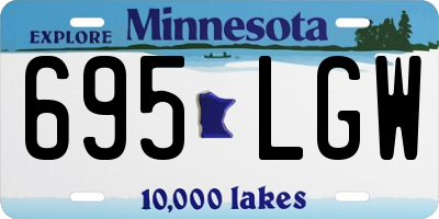 MN license plate 695LGW