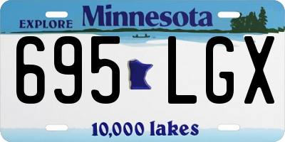 MN license plate 695LGX