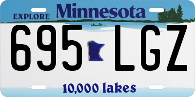 MN license plate 695LGZ