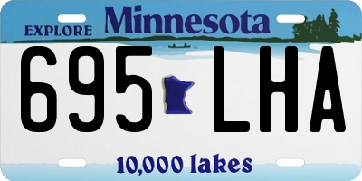 MN license plate 695LHA