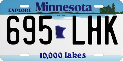 MN license plate 695LHK