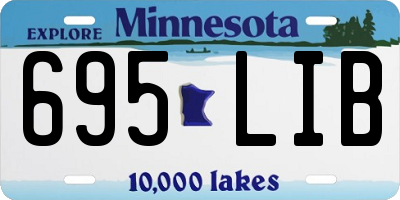 MN license plate 695LIB