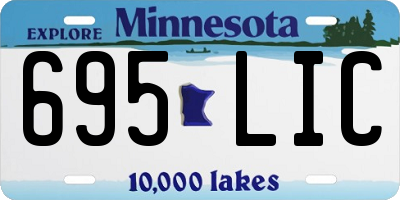 MN license plate 695LIC