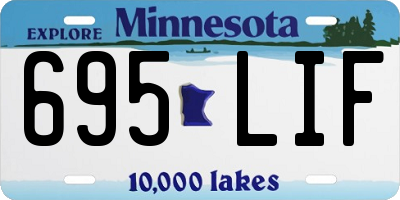 MN license plate 695LIF