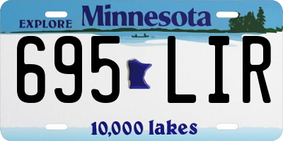 MN license plate 695LIR