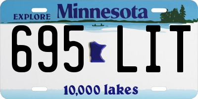 MN license plate 695LIT