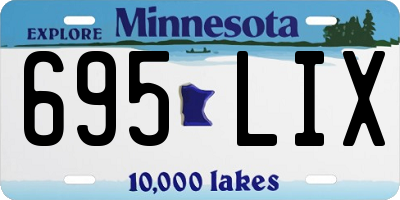 MN license plate 695LIX