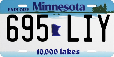 MN license plate 695LIY