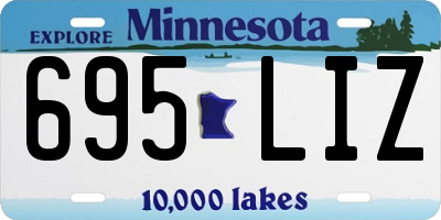 MN license plate 695LIZ
