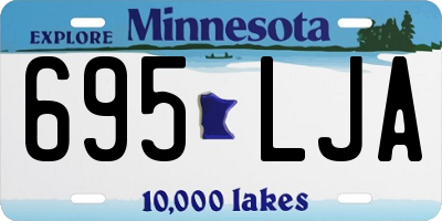 MN license plate 695LJA