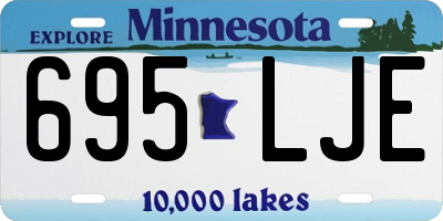 MN license plate 695LJE