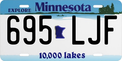 MN license plate 695LJF