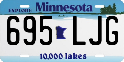 MN license plate 695LJG