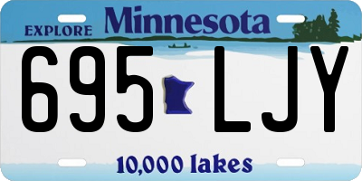MN license plate 695LJY