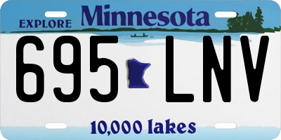 MN license plate 695LNV