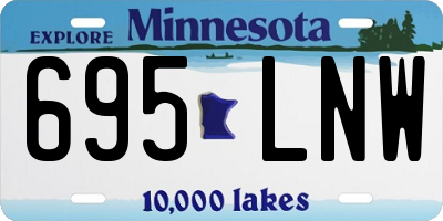 MN license plate 695LNW