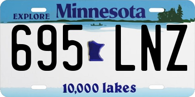 MN license plate 695LNZ