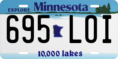 MN license plate 695LOI