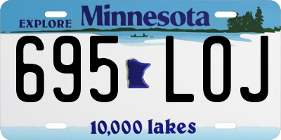 MN license plate 695LOJ