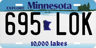 MN license plate 695LOK