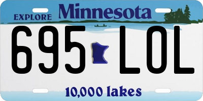 MN license plate 695LOL