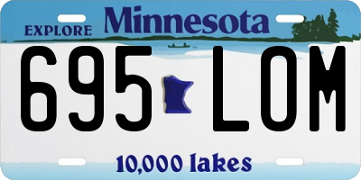 MN license plate 695LOM