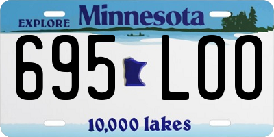 MN license plate 695LOO