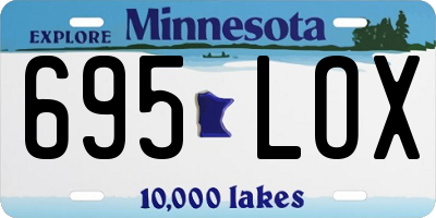 MN license plate 695LOX